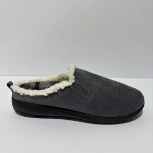 Revitalign Men’s Dundee Grey Slippers, Size 8.5 EE